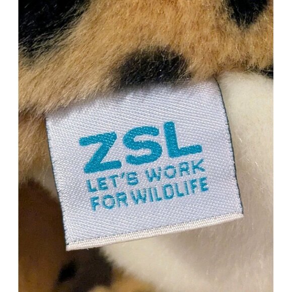 ZSL London Zoo Plush Cheetah Safari Large Cat Wildlife Stuffed Animal Toy 10" - Picture 2 of 15